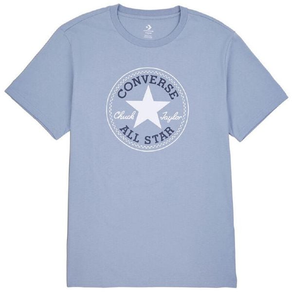 Koszulka Converse Chuck Patch Core. Niebieskie koszulki damskie Converse, xs, bez wzorów, z bawełny, bez kołnierzyka, bez ramiączek. Za 190.00 zł.