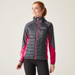 Kurtka hybrydowa damska Andreson Pro. Szare kurtki damskie Regatta, bez wzorów, z materiału, bez kaptura. W wyprzedaży za 249.99 zł.