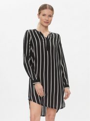 Kaffe Sukienka koszulowa Marana 10551803 Czarny Relaxed Fit. Czarne sukienki damskie Kaffe, bez wzorów, z wiskozy, bez ramiączek. Za 279.99 zł.