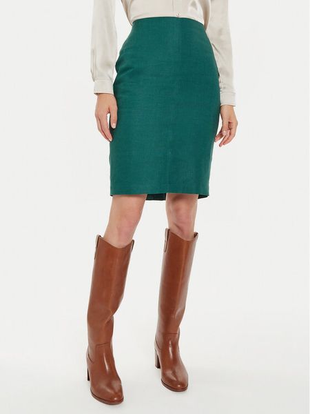Tatuum Spódnica ołówkowa Monoli 1 T2410.172B Zielony Slim Fit. Zielone spódnice damskie TATUUM, bez wzorów, ze lnu. Za 139.99 zł.