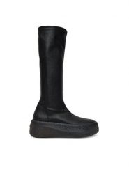 Vic Matié Kozaki 1H4108D F04W020101 Czarny. Czarne kozaki damskie Vic Matié, ze skóry, bez obcasa, na koturnie, bez zapięcia. Za 1,799.00 zł.