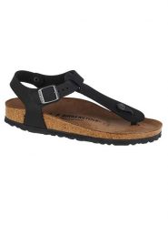 Birkenstock Sandały "Kairo" w kolorze granatowym rozmiar: 36. Niebieskie sandały damskie Birkenstock, bez wzorów, z otwartym noskiem, bez obcasa, bez zapięcia. Za 336.01 zł.