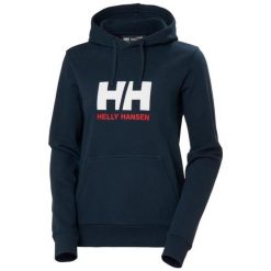 Bluza damska z kapturem Helly Hansen Logo. Niebieskie bluzy damskie Helly Hansen, bez wzorów, z kapturem. Za 339.00 zł.