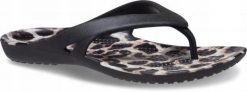 Japonki Dla Dorosłych Crocs Kadee II Graphic Flip. Czarne klapki damskie Crocs, bez wzorów, z materiału, bez obcasa, bez zapięcia. Za 71.99 zł.