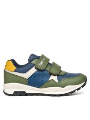 Geox Sneakersy Pavel J4515A 054FU CA34B S Zielony. Zielone buty sportowe chłopięce Geox, ze skóry, bez zapięcia. Za 139.99 zł.