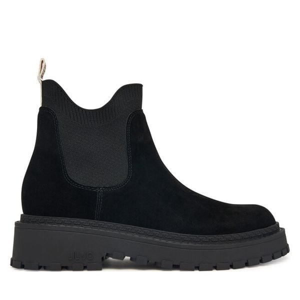 Sztyblety Liu Jo. Czarne botki damskie Liu Jo, bez obcasa, na płaskiej podeszwie, bez zapięcia. Za 519.99 zł.