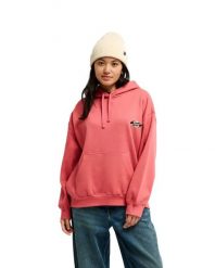 Bluza z kapturem dla Kobiety STANDARD Różowy. Czerwone bluzy damskie Quiksilver, m, bez wzorów, z bawełny, z kapturem. Za 299.99 zł.