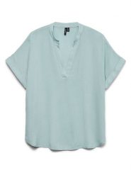 Vero Moda Bluzka w kolorze szarym rozmiar: XS. Szare bluzki damskie Vero Moda, xs, bez wzorów, z wiskozy, bez kołnierzyka, bez ramiączek. Za 60.99 zł.