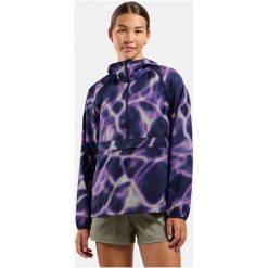 Kurtka damska Odlo ZEROWEIGHT PRINT Jacket. Fioletowe kurtki damskie ODLO, l, bez wzorów, z elastanu, bez kaptura. Za 576.00 zł.