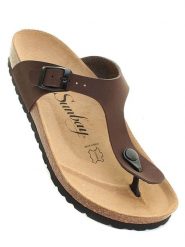 Sunbay Japonki "Camelia" w kolorze brązowym rozmiar: 39. Brązowe klapki damskie Sunbay, bez wzorów, z otwartym noskiem, bez obcasa, bez zapięcia. Za 123.25 zł.