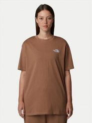 The North Face T-Shirt Simple Dome NF0A87NQ Brązowy Oversize. Brązowe t-shirty damskie The North Face, m, bez wzorów, z bawełny, bez kołnierzyka. Za 99.99 zł.