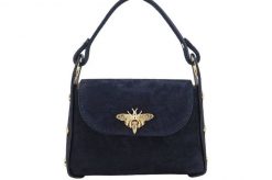 Listonoszka skórzana BARBERINI'S granatowa 957-4. Niebieskie shopper bag Barberinis, bez wzorów, ze skóry, do ręki, bez dodatków. Za 179.99 zł.