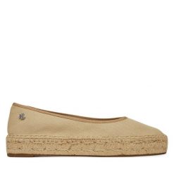 Espadryle LAUREN RALPH LAUREN. Brązowe espadryle damskie Lauren Ralph Lauren, bez wzorów, bez obcasa. Za 379.99 zł.