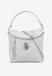 Niebieska Torebka Pikowana Shopper z Paskiem Lanelea. Niebieskie shopper bag Born2be, bez wzorów, bez dodatków. Za 84.99 zł.