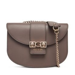 Torebka Guess. Brązowe torebki wieczorowe damskie Guess, z aplikacjami, bez dodatków. Za 449.99 zł.