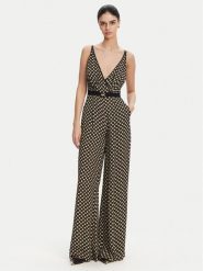 Elisabetta Franchi Kombinezon TU-035-51E2 Czarny Regular Fit. Czarne sukienki damskie Elisabetta Franchi, bez wzorów, z wiskozy, bez ramiączek. Za 2,399.00 zł.