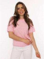 Zwillingsherz Sweter w kolorze jasnoróżowym rozmiar: S. Różowe swetry klasyczne damskie Zwillingsherz, s, z kaszmiru, bez kołnierzyka. Za 404.99 zł.