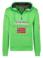 Geographical Norway Bluza "Gymclass" w kolorze zielonym rozmiar: L. Zielone bluzy damskie Geographical Norway, l, bez wzorów, z kapturem. Za 134.85 zł.
