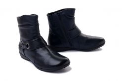 JOSEF SEIBEL 79765 VL971 530 Naly 65 ocean, botki damskie. Niebieskie botki damskie Josef Seibel, na zimę, z polaru, bez obcasa, bez zapięcia. Za 529.90 zł.