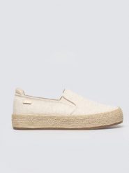 Espadryle damskie beżowe TT274089 801. Brązowe espadryle damskie Big Star, bez wzorów, z gumy, bez obcasa. Za 139.99 zł.