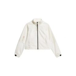 Damska wodoodporna kurtka z kapturem Superdry Classic Trekker. Białe kurtki damskie Superdry, bez wzorów, z materiału, z kapturem. Za 356.80 zł.