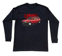 Fiat Uno — bluzka z długim rękawem (Rozmiar: 3 - 4 lata; Kolor koszulki: czarny; Rodzaj nadruku: Fiat Uno). Czarne bluzki damskie nikiniki, s, bez wzorów, z bawełny, bez kołnierzyka, bez ramiączek. Za 79.00 zł.