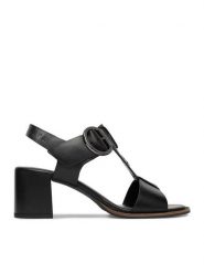 Beverly Hills Polo Club Sandały EO-WB-ISOLDE-09 Czarny. Czarne sandały damskie Beverly Hills Polo Club, bez wzorów, ze skóry, bez obcasa, na słupku, bez zapięcia. Za 369.99 zł.