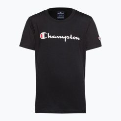 Koszulka dziecięca Champion Legacy. Czarne bikini Champion, bez wzorów, z bawełny. Za 66.99 zł.