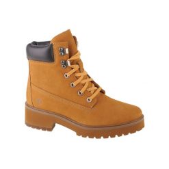 Trapery damskie, Timberland Carnaby Cool 6 In Boot. Brązowe trapery damskie Timberland, z materiału, bez zapięcia. Za 549.99 zł.