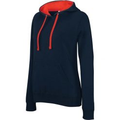 Bluza damska z kapturem Kariban Contrastée. Czerwone bluzy damskie KARIBAN, bez wzorów, z kapturem. Za 195.50 zł.