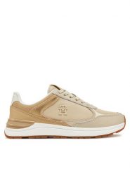 Tommy Hilfiger Sneakersy FW0FW08472 Beżowy. Brązowe obuwie sportowe damskie Tommy Hilfiger, ze skóry, bez zapięcia. Za 329.99 zł.