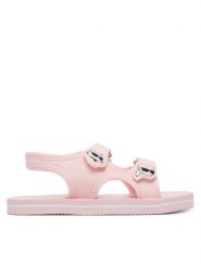 KARL LAGERFELD Sandały Z31183 S Różowy. Czerwone sandały dziewczęce KARL LAGERFELD, bez obcasa, bez zapięcia. Za 231.99 zł.