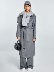 BIG STAR Płaszcz przejściowy w kolorze szarym rozmiar: M. Szare płaszcze damskie Big Star, m, bez wzorów, bez kaptura. Za 359.99 zł.