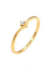 Elli DIAMONDS Dames Solitaire V-vorm Elegant met Diamant (0,03 ct.) in 925 Sterling Zilver Pierścionki 1 ct Damski. Białe pierścionki damskie Elli DIAMONDS, z diamentem, srebrne. Za 333.99 zł.