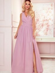 Sukienka Model Justine 362-3 Powder Pink - Numoco. Różowe sukienki damskie NUMOCO, bez wzorów, z elastanu, wizytowe, bez ramiączek. Za 597.23 zł.