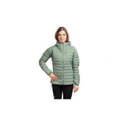 Kurtka puchowa damska Microlight Windstopper Hoody Women. Zielone kurtki damskie RAB, bez wzorów, z puchu, bez kaptura. Za 1,509.99 zł.