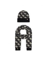 Guess Zestaw szalik i czapka GFBOX WP6401 Czarny. Czarne czapki damskie Guess, z aplikacjami, z wiskozy. Za 294.99 zł.