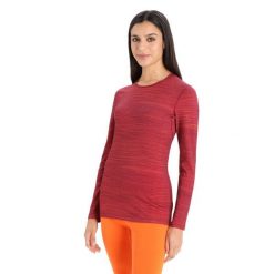 Koszulka termoaktywna damska Icebreaker 200 Oasis LS. Czerwone koszulki damskie Icebreaker, xs, bez wzorów, bez kołnierzyka, bez ramiączek. Za 289.99 zł.