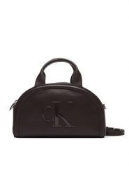 Calvin Klein Torebka Bold Ck Dome Crossbody LV04F3895G Bordowy. Czerwone torebki klasyczne damskie Calvin Klein, ze skóry, bez dodatków. Za 409.99 zł.