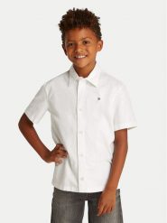 Tommy Hilfiger Koszula KB0KB09554 S Biały Regular Fit. Białe koszule chłopięce Tommy Hilfiger, bez wzorów, z bawełny, bez kołnierzyka, bez ramiączek. Za 209.99 zł.
