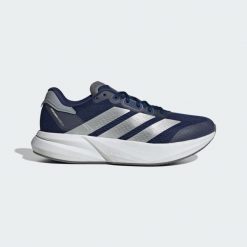 Buty Duramo Speed 2 Running. Niebieskie obuwie sportowe damskie Adidas, z materiału, bez zapięcia, do biegania. Za 399.00 zł.