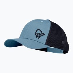 Czapka z daszkiem NORRONA Snap Back Trucker Mesh. Niebieskie czapki z daszkiem damskie NORRONA, bez wzorów, z bawełny. Za 199.99 zł.