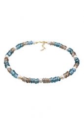 Elli Damski choker ze szklanych koralików Trend z koralikami Shell Core ze srebra 925 Sterling Silver Naszyjniki 1 ct. Szare naszyjniki damskie Elli, z perłą, srebrne. Za 211.64 zł.