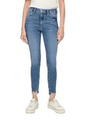 S.Oliver Dżinsy - Slim fit - w kolorze niebieskim rozmiar: 34. Niebieskie jeansy damskie S.Oliver, z podwyższonym stanem. Za 87.81 zł.