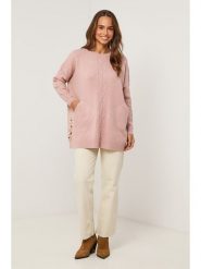 Soft Cashmere Sweter w kolorze jasnoróżowym rozmiar: 38/40. Różowe swetry klasyczne damskie Soft Cashmere, z kaszmiru, bez kołnierzyka. Za 152.99 zł.