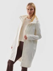 4F Parka miejska membrana 8000 damska - biała XXL. Białe parki damskie 4F, m, z syntetyku, bez kaptura. W wyprzedaży za 249.99 zł.