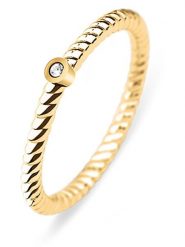 Paul Hewitt Pierścionek z cyrkonią rozmiar: 54. Żółte pierścionki damskie paul hewitt, z cyrkonią, ze stali. Za 117.73 zł.