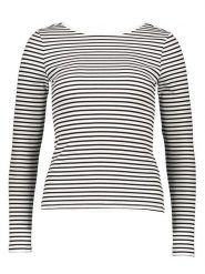 Vero Moda Koszulka w kolorze kremowo-czarnym rozmiar: XS. Brązowe bluzki damskie Vero Moda, xs, bez wzorów, bez kołnierzyka, bez ramiączek. Za 32.90 zł.