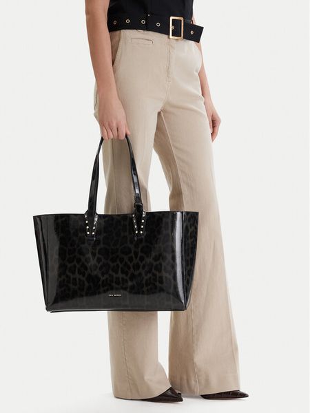 Eva Minge Torebka EO-ARIA-LDA8637-2 Czarny. Czarne shopper bag Eva Minge, z materiału, bez dodatków. Za 141.99 zł.