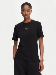 Reebok T-Shirt Nikolina RK25708CCW Czarny Regular Fit. Czarne t-shirty damskie Reebok, xl, bez wzorów, z bawełny, bez kołnierzyka. Za 79.99 zł.
